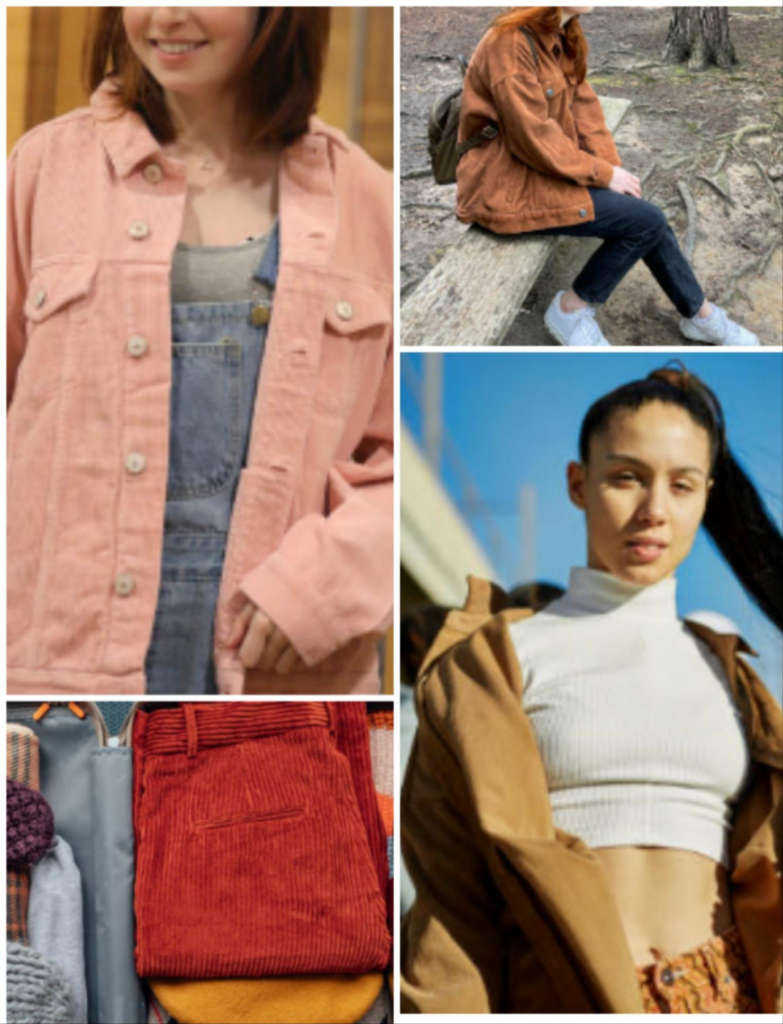 women is corduroy clothings