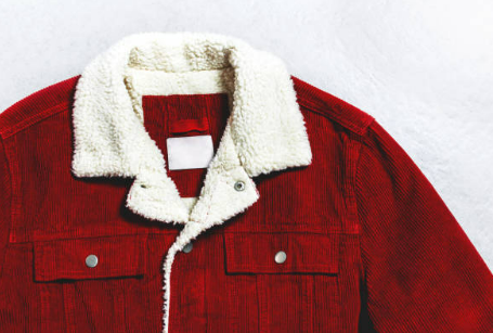 red corduroy jacket