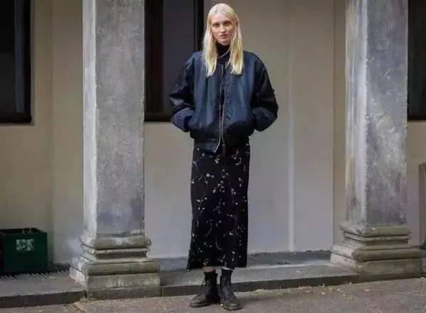 girl in black midi dress